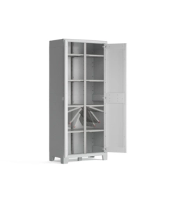 Armadio multispace keter "maximo" in resina grigio chiaro 80x44x182 cm